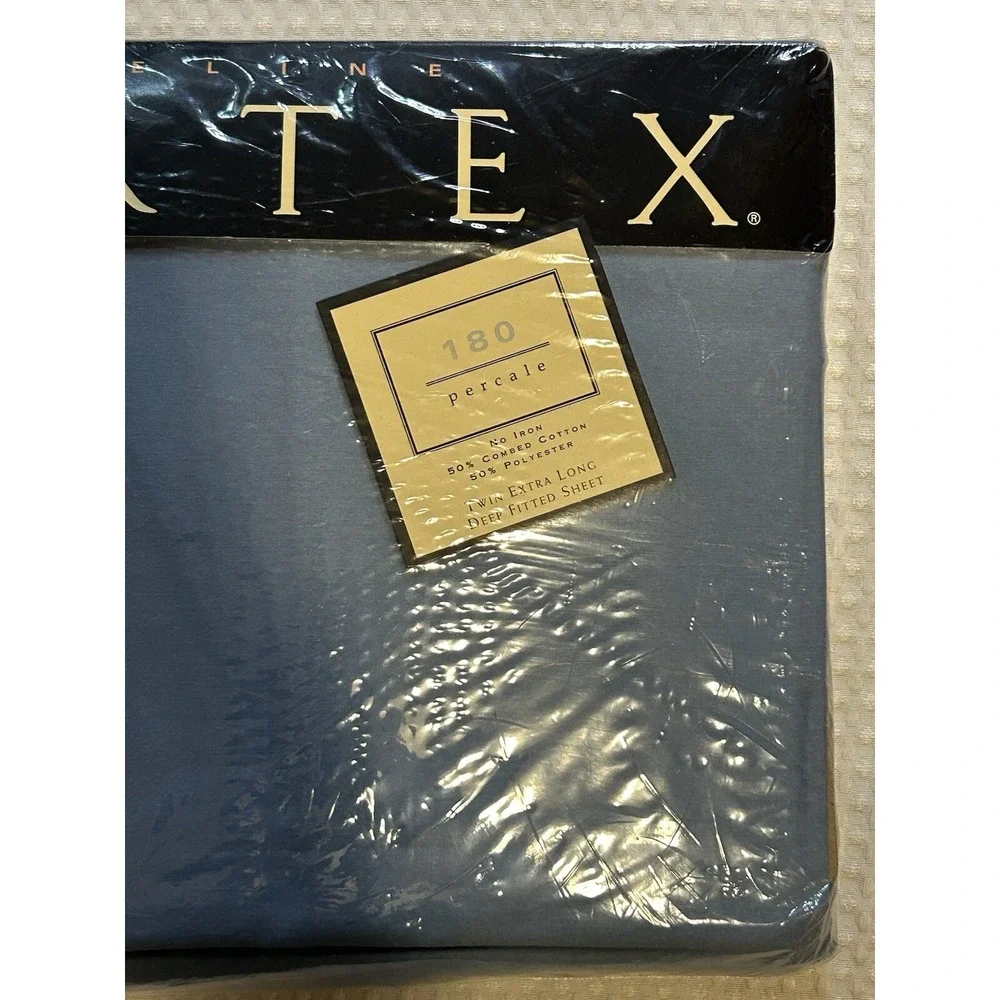 Martex Vintage- NEW - Premium Long Twin Fitted Sheet - Wedgwood Blue Deep Fitted